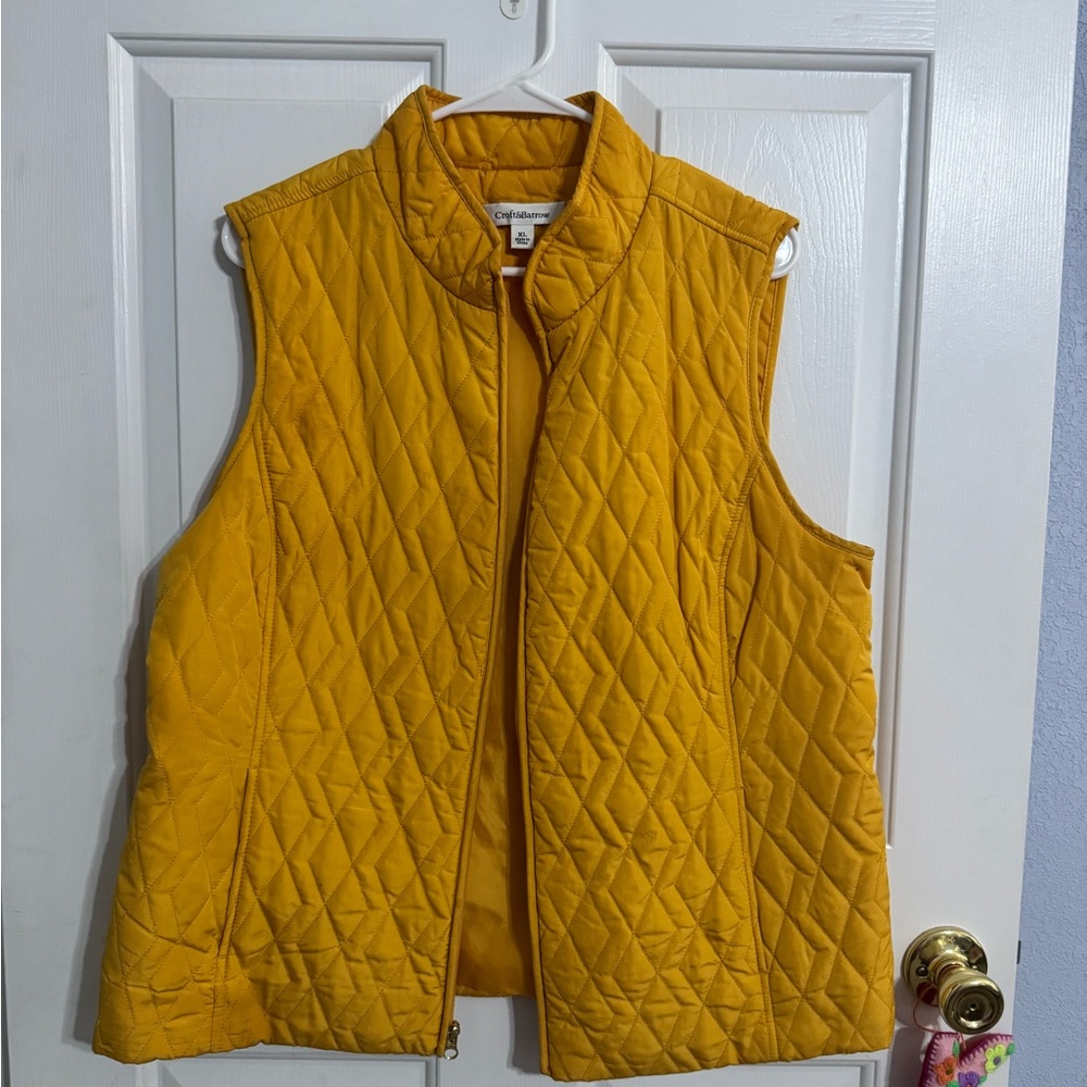 Croft & Barrow Women's Yellow Quilted Vest